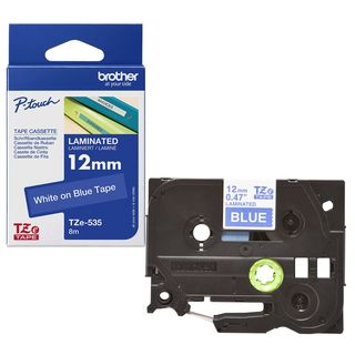 Brother TZE-535 nastro per etichettatrice Bianco su blu