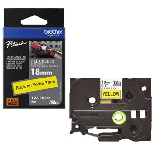 Brother TZE-FX641 nastro per etichettatrice Nero su giallo TZ