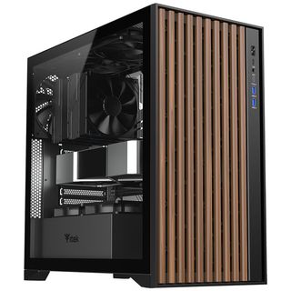 CASE GAMING WOODY ITGCAWO28B - NO ALIMENTATORE - FRONTALE IN LEGNO - NERO