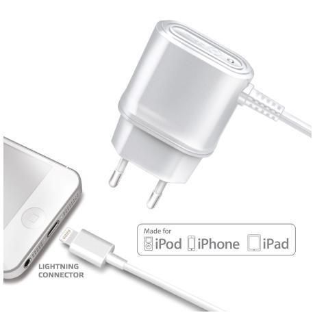 Celly TCIP5 - Alimentatore - 1 A (Lightning) - bianco - per Apple iPhone 5, 5c,…