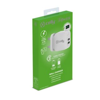 Celly Turbo - Alimentatore - 17 Watt - 3.4 A - 2 connettori di uscita (USB) - b…