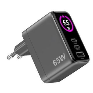 CELLY CARICABATTERIE DA RETE GaN 65W CON DISPLAY INTEGRATO PER MONITORARE LA PO…