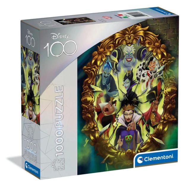 CLEMENTONI PUZZLE 1000 SQUARE BOX VILLAINS D100