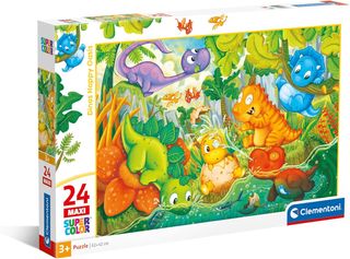 CLEMENTONI PUZZLE 24 MAXI SUPERCOLOR DINOS HAPPY OASIS