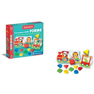 CLEMENTONI SAPIENTINO MONTESSORI IL TRENINO DELLE FORME SCHEDE PUZZLE PER IMPAR…