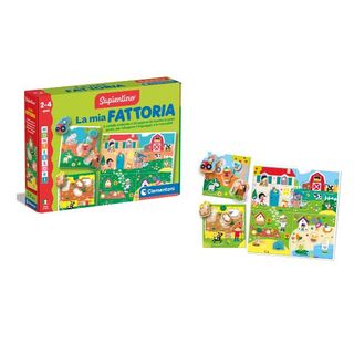 CLEMENTONI SAPIENTINO MONTESSORI LA MIA FATTORIA TESSERE ILLUSTRATE PUZZLE SAGO…