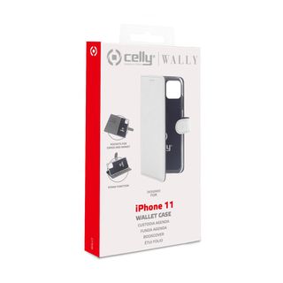 Celly Wally - Flip cover per cellulare - similpelle - bianco - per Apple iPhone…