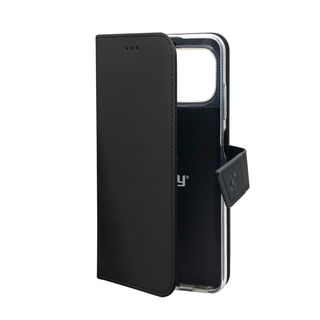 Celly Wally - Flip cover per cellulare - similpelle - nero - per Apple iPhone 11