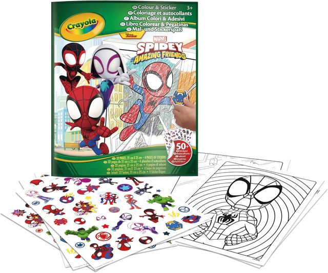 CRAYOLA - ALBUM ADESIVI & COLORING SPIDEY 04-0738