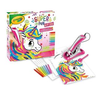 CRAYOLA SUPER PEN UNICORNO NEON KIT CREATIVO GIOCO PER SCIOGLIERE I PASTELLI A …