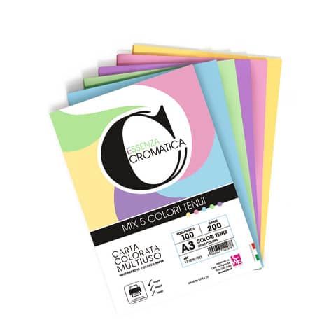 CWR CARTA CROMATICA A3 200G 100FG ASS.