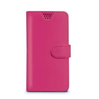 Celly Wally Unica - Flip cover per cellulare - finta pelle in poliuretano