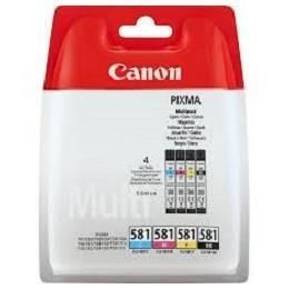 Canon CLI-581 BK/C/M/Y Multi Pack - Confezione da 4 - 5.6 ml - nero, giallo, ci…