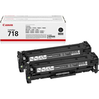 Canon CRG-718 Bk VP cartuccia toner 2 pz Originale Nero