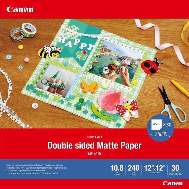 Canon Double-sided Matte Paper MP-101D - Opaca - 275 micron - 304.8 x 304.8 mm …