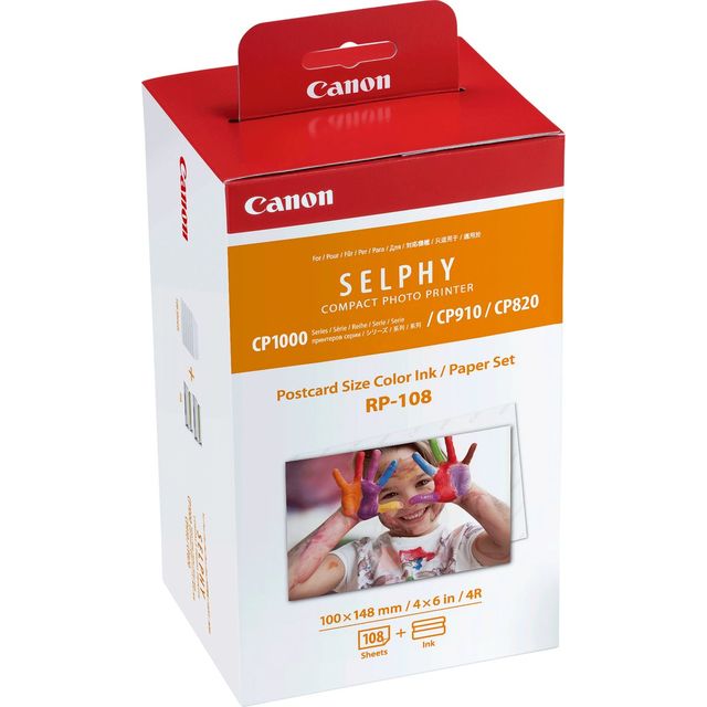 Canon RP-108 carta fotografica con inchiostro (100 x 148mm) per Selphy CP
