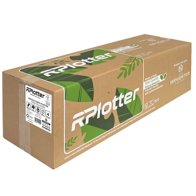 Carta plotter inkjet e laser bianco 625mm x 50mt 80gr in carta Navigator Company