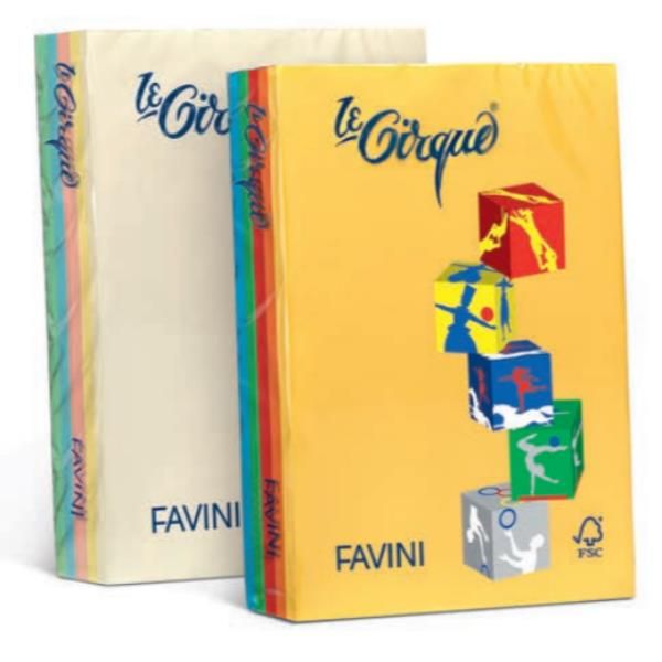 Cartotecnica FaviniLE CIRQUE A4 160GR 250 FOGLI - COLORI TENUI e FORTI
