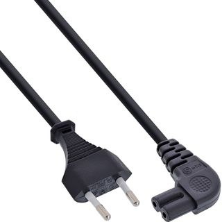 Cavo Alimentazione spina Euro 2 Poli / Euro AC 8mm 90° - 2 m