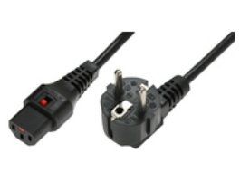 Cavo di alimentazione Schuko/IEC C13 angolato dritto M/F 1m nero con blocco IEC…