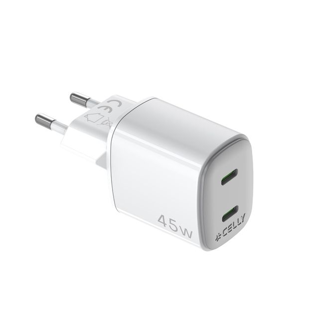 Celly 45W GaN Wall Charger UPTC COLLECTION