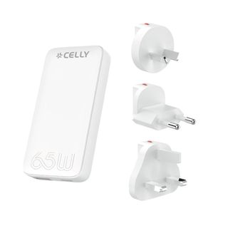 Celly Universa GaN Wall Charger Multiplug 65W