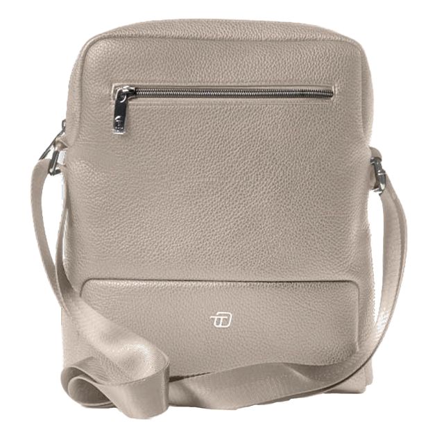 City bag medium Gate Trended - 25 x 30 x 6 cm - ecopelle - ghiaccio - In Tempo