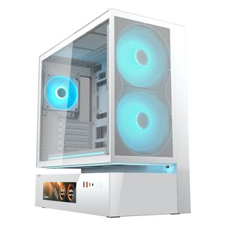 Cougar CFV235 Mesh Vision, Mid-Tower, Vetro Temperato - Bianco