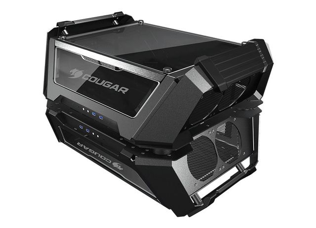 Cougar Gemini X RGB, Dual Case - Nero con Finestra