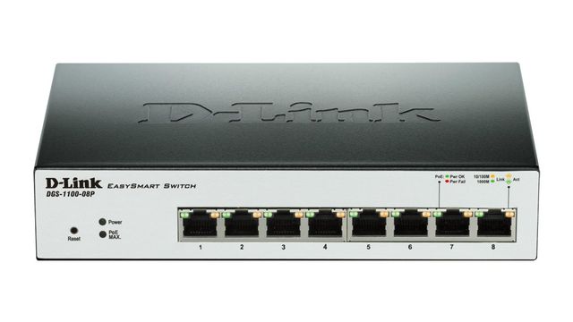 D-Link DGS-1100-08P 8-Port PoE Gigabit Smart Switch