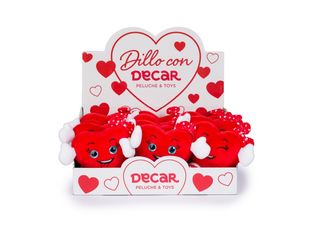 DE.CAR2 - SV CUORI FUNNY H15CM C/FACCINE 28218 1PZ=(1PZ)