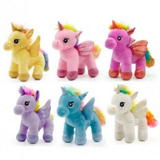 DE.CAR2 - UNICORNO RAINBOW 6 COL ASS 25CM 25546