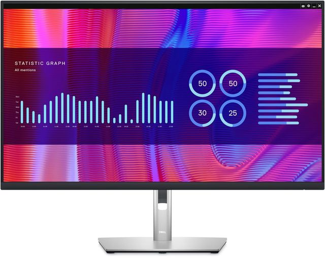 DELL P Series P3223DE 80 cm (31.5") 2560 x 1440 Pixel Quad HD LCD Nero, Argento