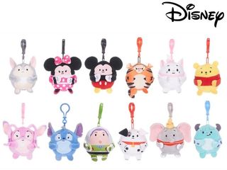 DISNEY SQUASHY PODGIES PELUCHE BAGCLIP 24 ASSORTITI 8CM