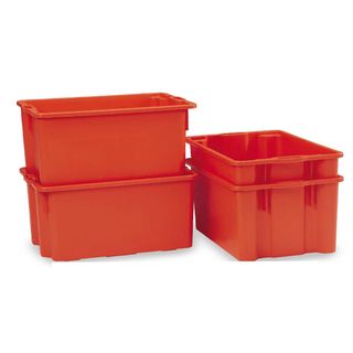 Contenitore a cassa aragosta - HDPE - 63x44x34 cm - 65 L - arancio - Mobil Plas…
