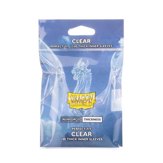 Dragon Shield Standard Perfect Fit Inner Sleeves - Thick Inner - Clear (100 Sle…