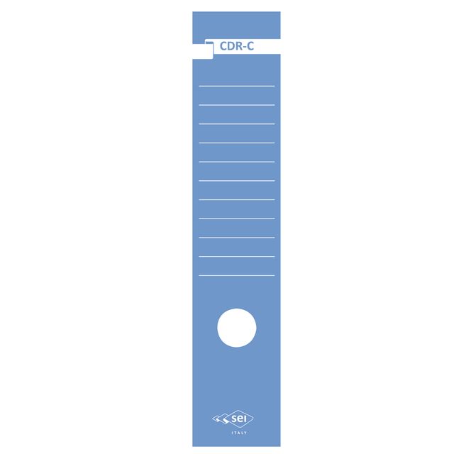 Copridorso CDR C - carta autoadesiva - 7 x 34,5 cm - blu - Sei Rota - conf. 10 …