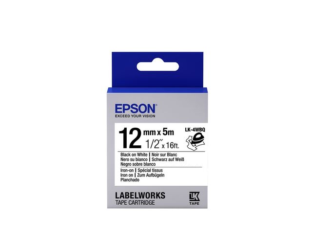 EPSON NASTRO LK4WBQ NERO/BIANCO12X15