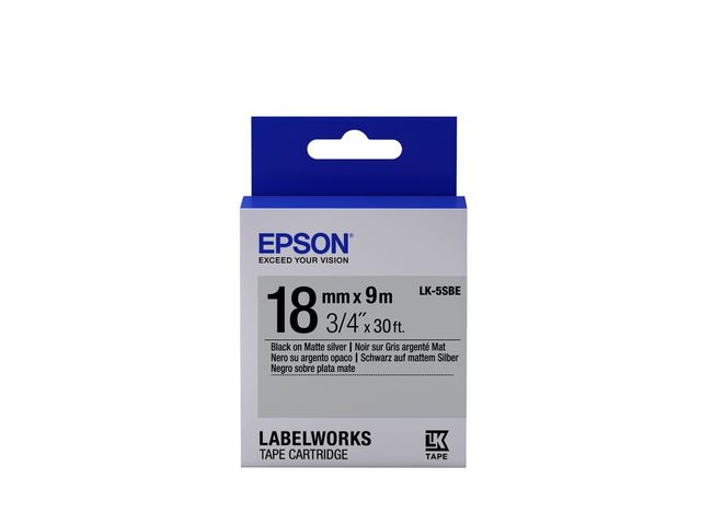 EPSON NASTRO LK5SBE PLATE NERO/ARGEN18X9