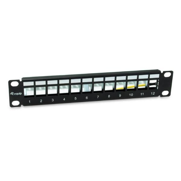 EQUIP 12-PORT KEYSTONE SHIELDED PATCH PAN