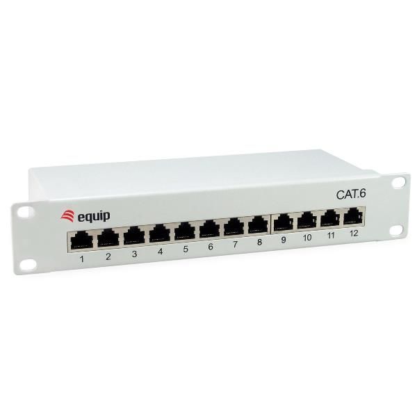 EQUIP CAT.6 PATCH PANEL 12-PORT 10 INCH