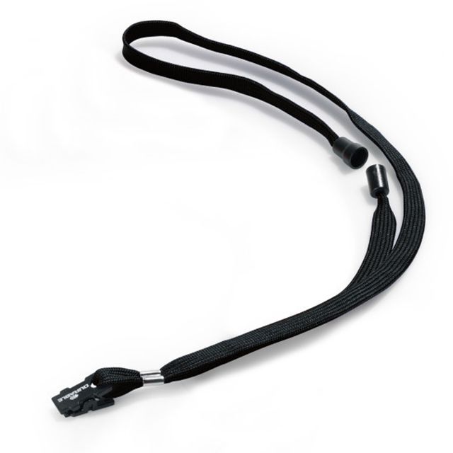 Cordoncino per portabadge - 44 x 1 cm - tessuto - nero - Durable - conf. 10 pez…