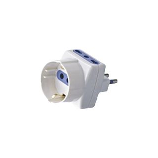 EXTRASTAR ADATTATORE 16A 2 PRESE 10/16A BIPASSO+1 PRESA 10A SCHUKO