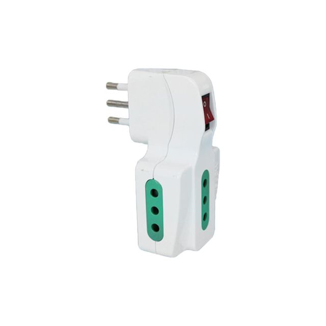 EXTRASTAR ADATTATORE SPINA 10A 3PRESE CON INTERRUTTORE SALVA SPAZIO
