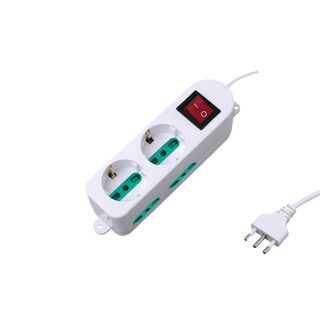 EXTRASTAR MULTIPRESA 2 POSIZIONI+4 PRESE CON INTERRUTTORE