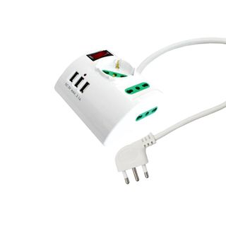 EXTRASTAR MULTIPRESA DA TAVOLO 2 PRESE 10/16A+SCHUKO +3 USB MAX3.1A