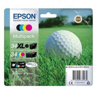 Epson 34XL - Confezione da 4 - XL - nero, giallo, ciano, magenta - originale - …