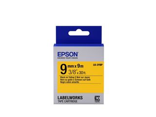 Epson LabelWorks LK-3YBP - Nero su giallo - Rotolo (0,9 cm x 9 m) 1 cassetta(e)…