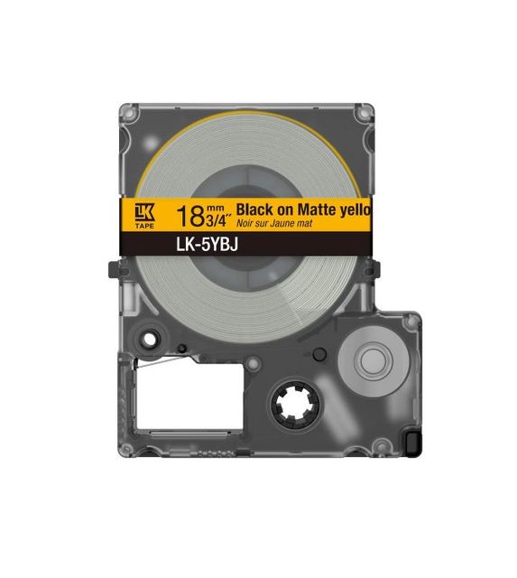 Epson LabelWorks LK-4YBJ - Black on matte yellow - Rotolo (1,2 cm x 8 m) 1 cass…