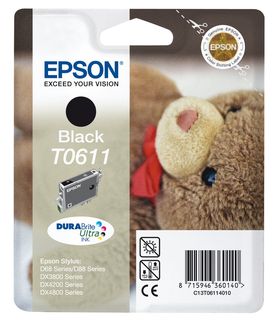 Epson T0611 - 8 ml - nero - originale - blister con radiofrequenza / allarme ac…